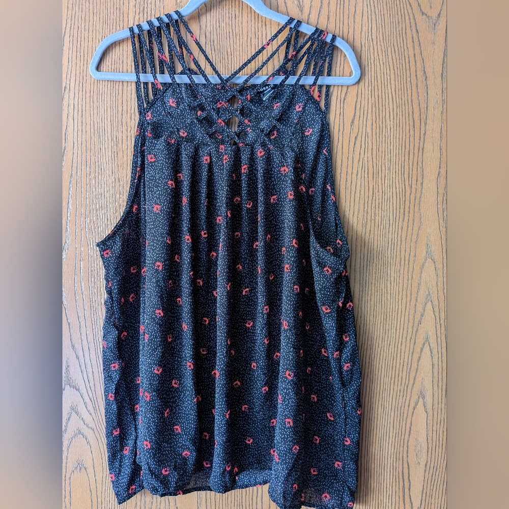 Torrid Black Tank With Pink Florals | 3